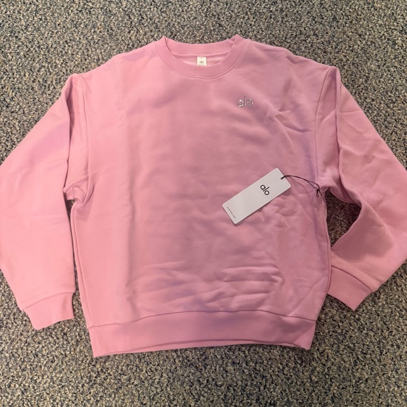 NWT ALO YOGA Accolade Crewneck Pullover Candy Heart Pink - Picture 3 of 6